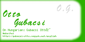 otto gubacsi business card